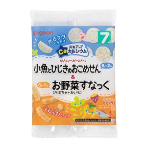 ピジョン 元気アップ 小魚とひじき&お野菜すなっく 6g 2袋 (離乳食)｜kenko-ex2