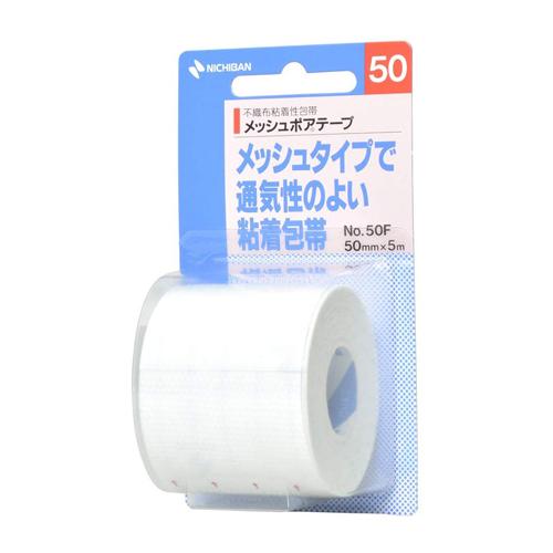 ニチバン 粘着包帯 メッシュポアテープ 50mm幅 5m巻き 1巻