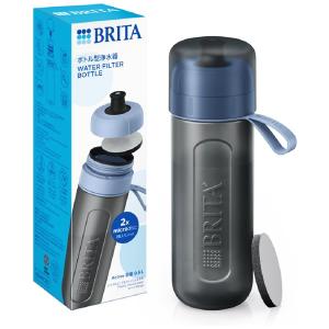 [BRITA]ブリタ ボトル型浄水器 アクティブ ダークブルー 容量600ml(浄水フィルター付き 持ち運び 便利 透明 水)｜kenko-ex2