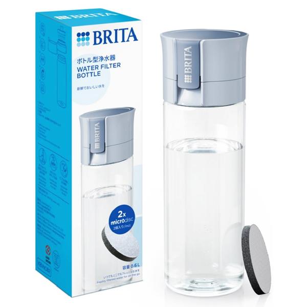 [BRITA]ブリタ ボトル型浄水器 ライトブルー 容量600ml(浄水フィルター付き 持ち運び 便...