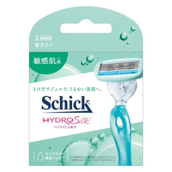 Schick シック ハイドロシルク 敏感肌用 替刃(3個入)(女性用 顔そり 剃刀 かみそり 髭剃...