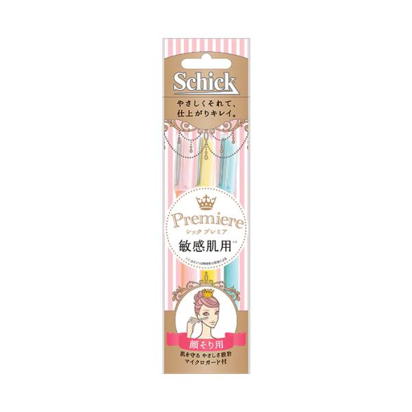 【ゆうパケット配送対象】Schick シック プレミア 敏感肌用 Lディスポ(3本入)(女性用 顔そ...