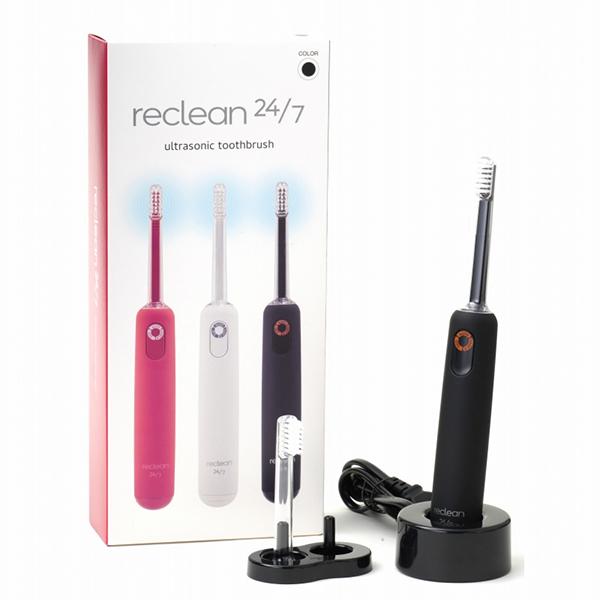 伊藤超短波 reclean(リクリーン)24/7 (黒)(超音波歯ブラシ 歯垢除去歯ブラシ)