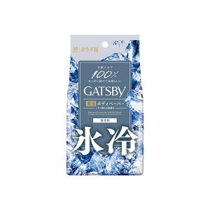 ギャツビー GATSBY アイスデオドラントボディペーパー 無香料 徳用 30枚入り (医薬部外品)｜kenko-ex2