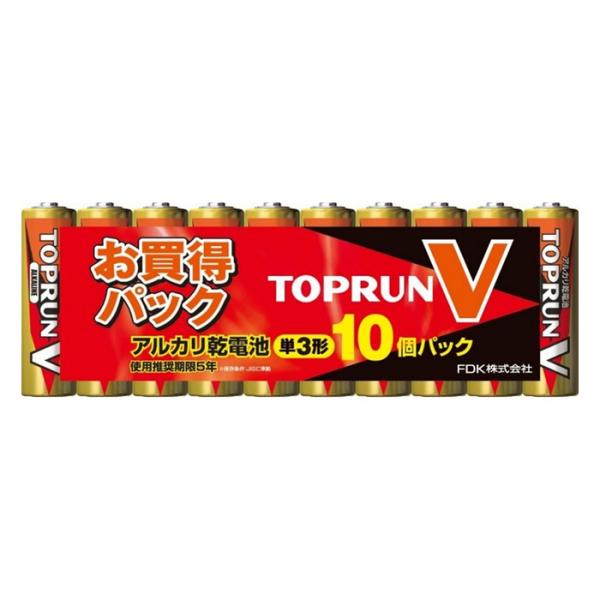 【ゆうパケット配送対象】[富士通]アルカリ乾電池 TOPV2 単3形×10個入り LR6(10S) ...