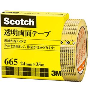 スコッチ 透明両面テープ 665-3-24 透明 大巻 24mmx35m 665-3-24｜kenko-ex2