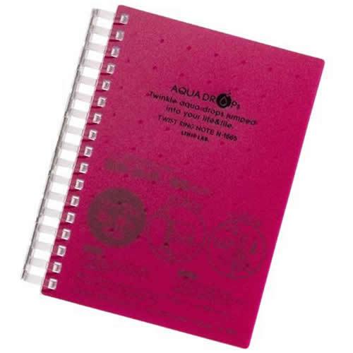 リヒトラブ/LIHIT LAB AQUA DROPs ツイストリング ノート A6 赤 N-1665...