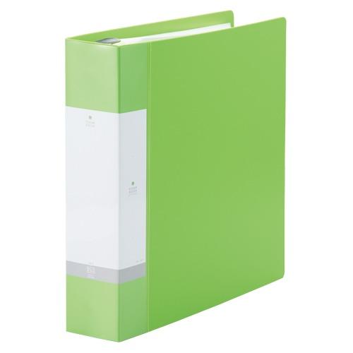 [LIHIT LAB] クリヤーブックポケット交換タイプ A4 55+1P G3808-6 黄緑(キ...