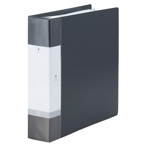 [LIHIT LAB] クリヤーブックポケット交換タイプ A4 55+1P G3808-24 黒(ブ...