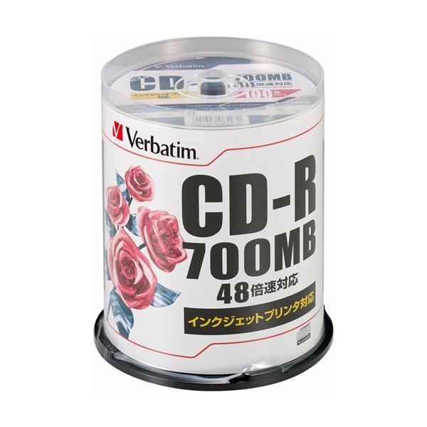 [三菱化学メディア]データ用CD-R 100枚 スピンドル 1回記録タイプ 48倍速対応[SR80P...