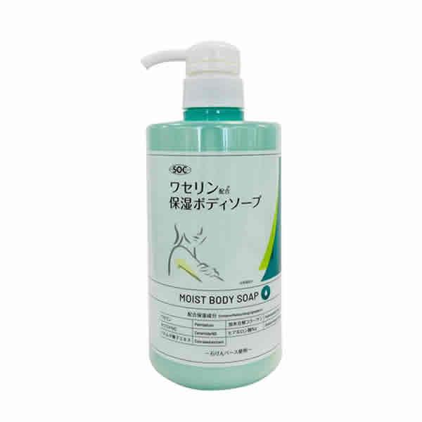 [渋谷油脂] SOC ワセリン配合保湿ボディソープ 500ml (無香料・無着色・アルコールフリー)