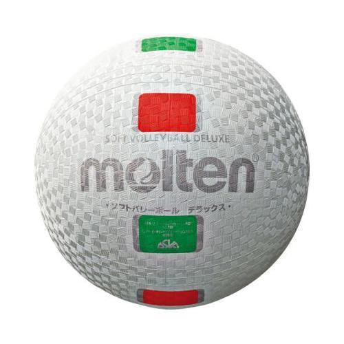 モルテン（Molten） ファミリー・トリム用糸巻タイプ ソフトバレーボールデラックス 白×赤×緑