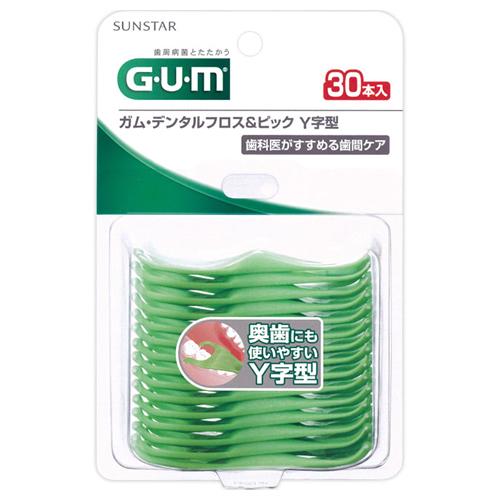 GUM ガム デンタルフロス＆ピック Y字型 30P