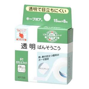 ニチバン 透明ばんそうこう キープポア 15mm幅 8m巻き 1巻（絆創膏）｜kenko-ex