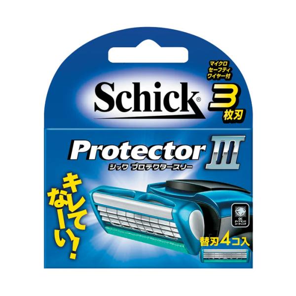 【ゆうパケット配送対象】Schick シック プロテクタースリー 替刃(4個入)(剃刀 かみそり 髭...