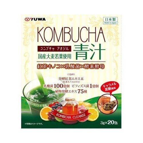 ユーワ KOMBUCHA 青汁 20包 コンブチャ キャラメル黒糖風味 (紅茶キノコx乳酸菌x酵素酵...