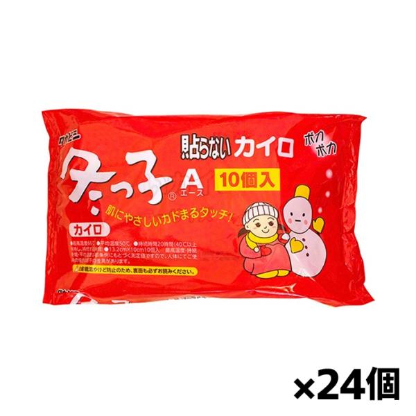 タカビシ 冬っ子レギュラー10P x24個(使い捨てカイロ 貼るタイプ)