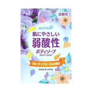 ロケット石鹸 animo 弱酸性ボディソープ フルーティフローラルの香り 詰替用 340ml x1個
