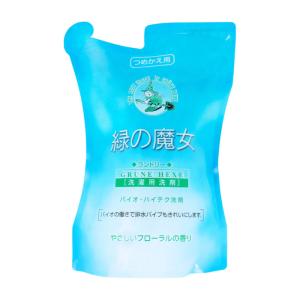 緑の魔女 ランドリー 洗濯用洗剤 やさしいフローラルの香り 詰替用 500mL