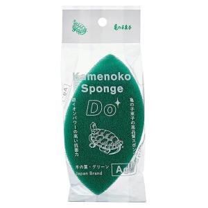 [亀の子束子西尾商店]亀の子スポンジDo 木の葉型 グリーン 1個 (銀イオン 抗菌 キッチンスポンジ 水切れ 泡切れ 程よい厚み)