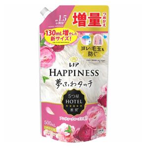 [P&G]レノア ハピネス 夢ふわタッチ アンティークローズの香り 詰め替え 500ml (柔軟剤 洗濯 ヨレ 毛玉防止)