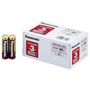 [パナソニック]単3形 アルカリ乾電池 40本入[LR6XJN/40S]｜kenko-ex
