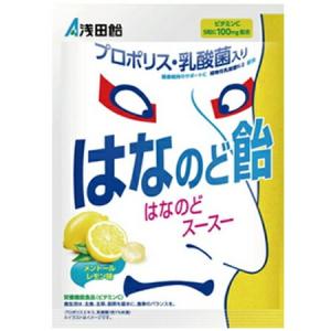 【ゆうパケット配送対象】はなのど飴 メントールレモン味 60g(浅田飴)(ポスト投函 追跡ありメール便)