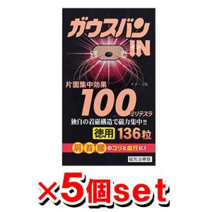 【オトクな5個セット】ガウスバンイン 徳用136粒×5コ 磁気治療器 100ミリステラ 医療機器｜kenko-ex