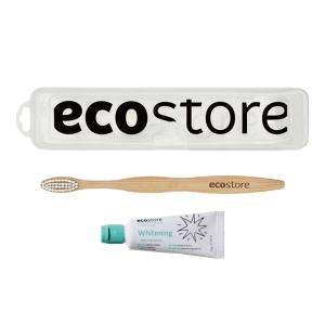 【ゆうパケット配送対象】[ecostore]エコストア トラベルセット ホワイトニング ケース(歯みがき 歯磨き粉 旅行)(ポスト投函 追跡ありメール便)