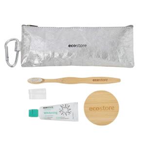 【ゆうパケット配送対象】[ecostore]エコストア トラベルセット ホワイトニング ペーパーポーチ(歯みがき 歯磨き粉 旅行)(ポスト投函 追跡ありメール便)