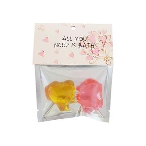 【ゆうパケット配送対象】ALL YOU NEED IS BATH シトラス＆グレープフルーツ 1袋(ハートの入浴剤 ギフトパック バスエッセンス)(ポスト投函 追跡ありメール便)｜kenko-ex