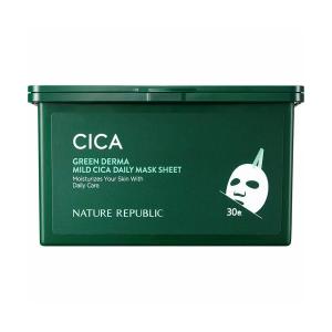 [GREENDERMA] グリーンダーマ CICA デイリーシートマスク 30枚入り(パック・韓国コスメ)(naturerepublic)｜kenko-ex