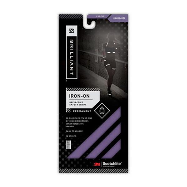 BRILLIANT ブリリアント アイロンオン リフレクティブ パープル 12片セット 紫 アイロン...