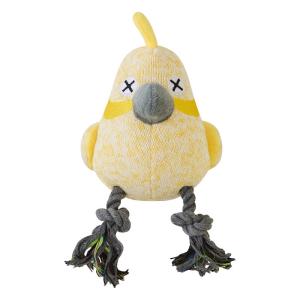 [ダッドウェイペット]アニマル・プラッシュトイ・ウィズロープ パロット(犬用 ペット わんこ おもちゃ ぬいぐるみ ロープ 丈夫 デンタルケア)