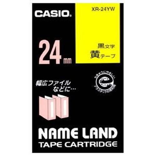 テープカートリッジ [XR-24YW] 1巻8ｍ スタンダードテープ８ｍ 本体色：黄ラベル 黒文字