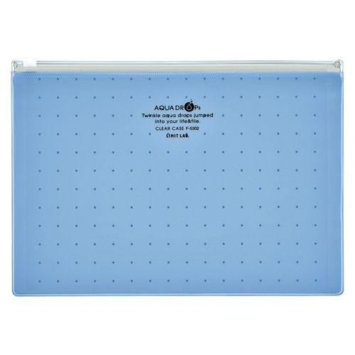 リヒトラブ AQUA DROPs クリヤーケース A5判(青) F53028