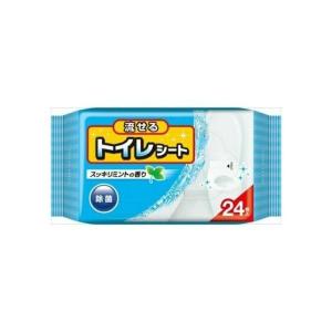 【あわせ買い2999円以上で送料無料】【コットンラボ】流せるトイレシート すっきりミントの香り 24枚入 ( トイレ 掃除 )｜ケンコーライフ ヤフー店