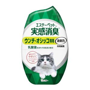 【あわせ買い2999円以上で送料無料】エステー エステーペット 実感消臭 置き型 猫用 フレッシュグリーンの香り 400ml 消臭剤｜kenkoo-life