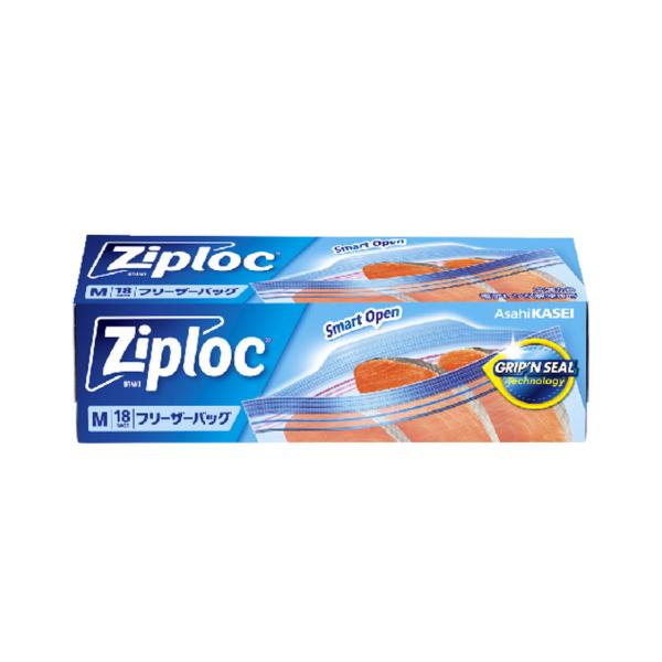 【あわせ買い2999円以上で送料無料】旭化成 ジップロック フリーザーバッグ M 18枚