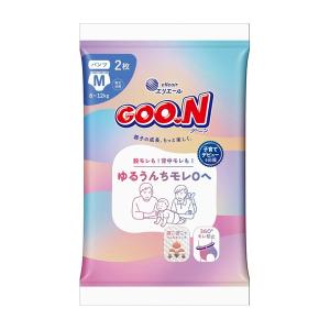 (あわせ買い2999円以上で送料無料)グーン ゆるうんちモレ0へ パンツ Mサイズ 2枚 こども用紙おむつ