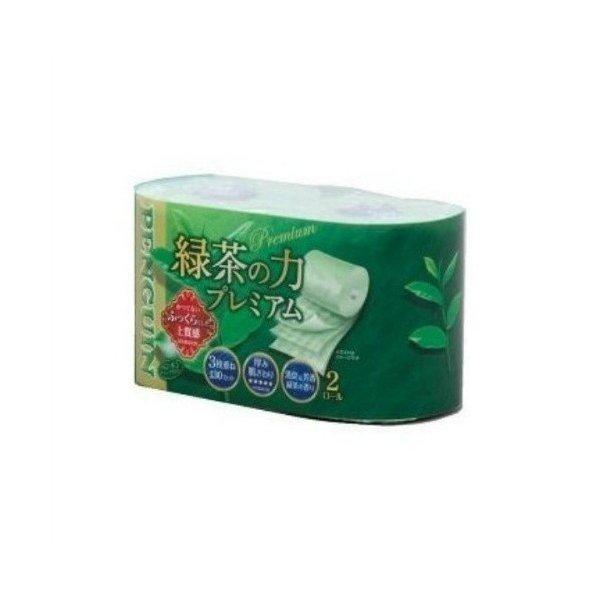 【あわせ買い2999円以上で送料無料】丸富製紙 ペンギン 緑茶の力プレミアム 3枚重ね 20m×2ロ...