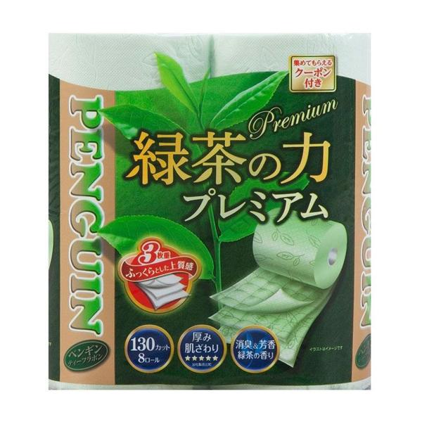 【あわせ買い2999円以上で送料無料】丸富製紙 緑茶の力 プレミアム トリプル 8ロール