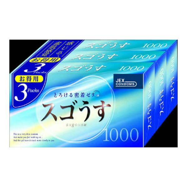 【あわせ買い2999円以上で送料無料】スゴうす 1000 12個入り×3箱(コンドーム)