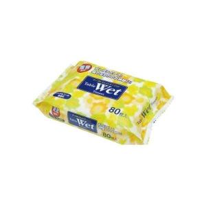 (あわせ買い2999円以上で送料無料)ライフ堂 重曹配合テーブルウェット 80枚入