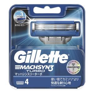 (あわせ買い2999円以上で送料無料)ジレット マッハシンスリーターボ 替刃 4個入