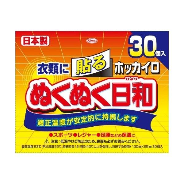 【あわせ買い2999円以上で送料無料】興和 ホッカイロ ぬくぬく日和 貼る レギュラー 30個