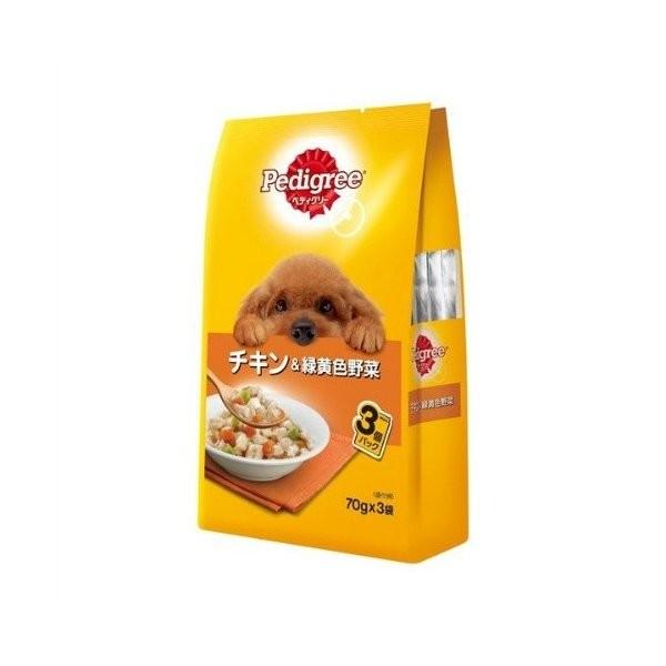 【あわせ買い2999円以上で送料無料】ペディグリーパウチ チキン&amp;緑黄色野菜 70g×3袋入り