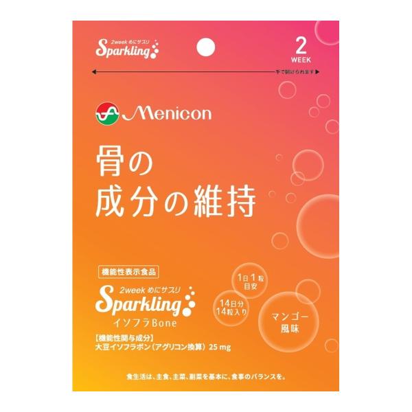 【送料無料】メニコン めにサプリ Sparkling イソフラBone 14粒入 1個