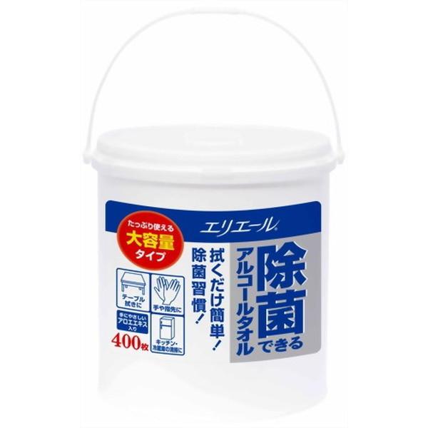 【×4個セット送料無料】大王製紙 エリエール 除菌できるアルコールタオル 大容量 本体 400枚入(...