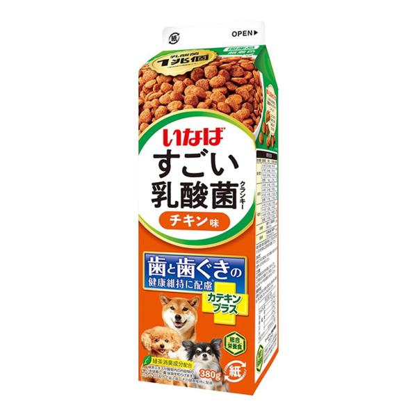 【送料無料・まとめ買い×4個セット】いなば すごい乳酸菌 クランキー 牛乳パック カテキンプラス チ...